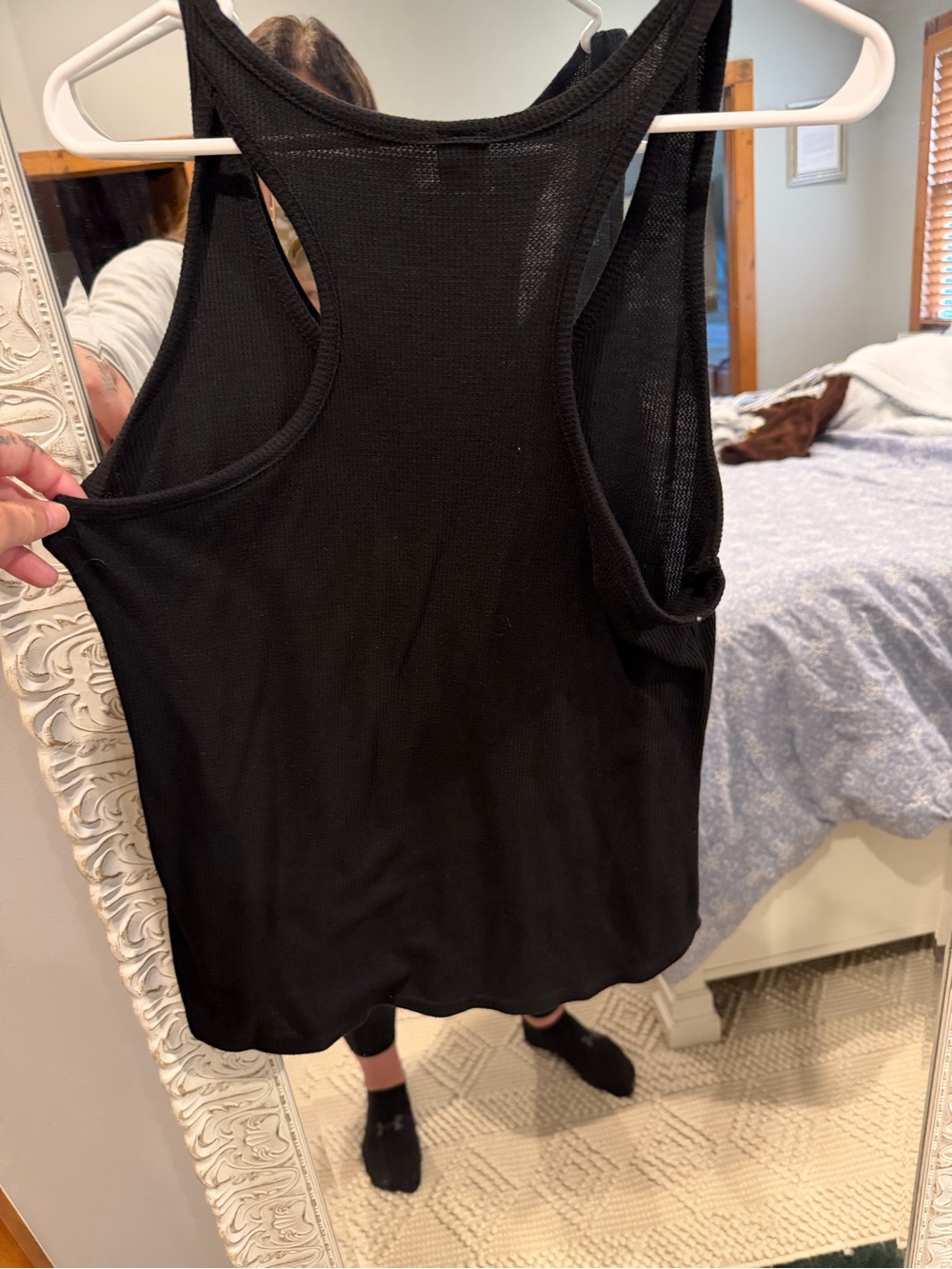 Maternity Black Ribbed Button-Front Tank Top - Picture 3 of 3